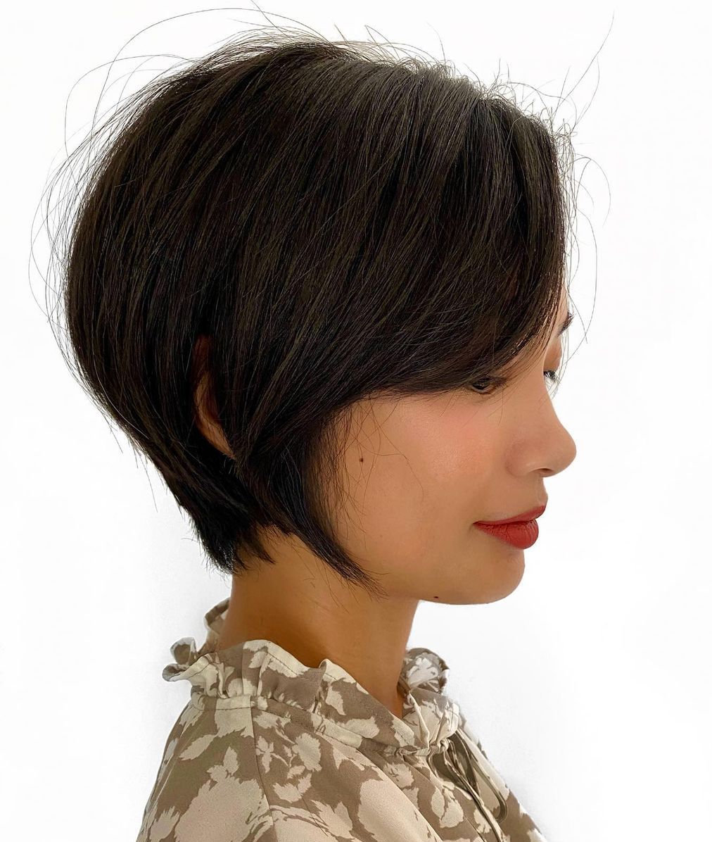 Straight Pixie-Bob with Swoopy Bangs