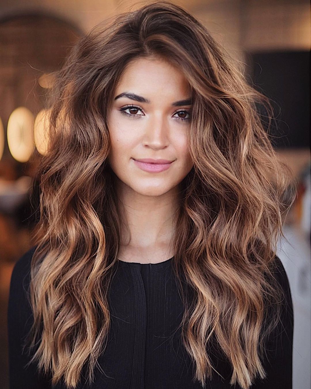 Voluminous Long Wavy Hairstyle